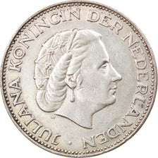 Coin, Netherlands, Juliana, 2-1/2 Gulden, 1961, EF(40-45), Silver, KM:185