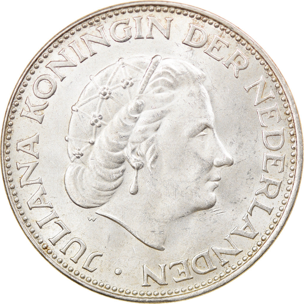 Monnaie, Pays-Bas, Juliana, 2-1/2 Gulden, 1962, TTB+, Argent, KM:185