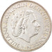 Coin, Netherlands, Juliana, 2-1/2 Gulden, 1962, EF(40-45), Silver, KM:185