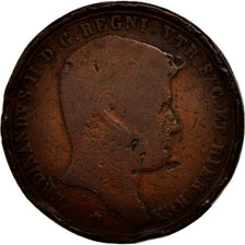 Italien Staaten, NAPLES, Ferdinando II, 10 Tornesi, 1855, S, Copper, KM:369