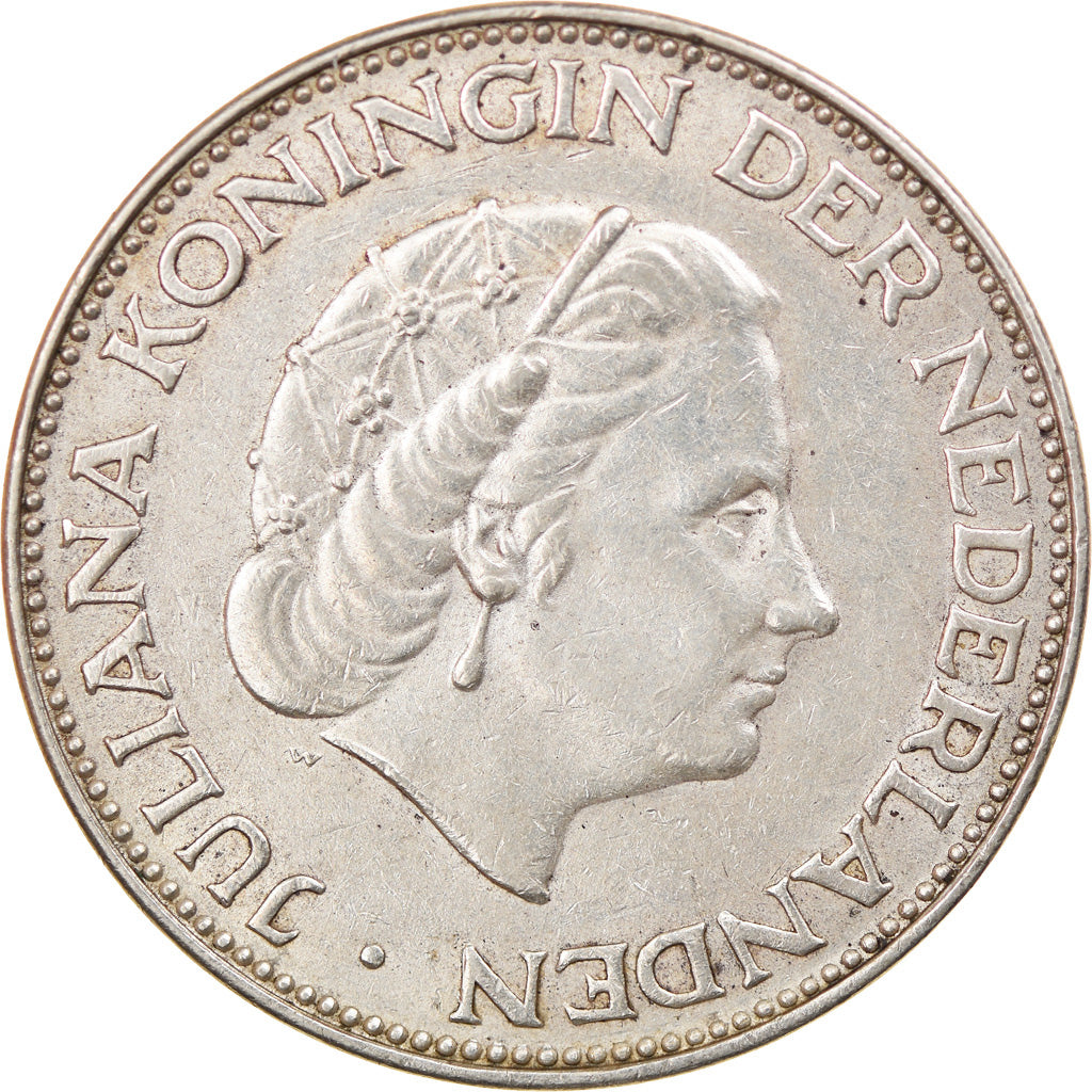 Moneta, Paesi Bassi, Juliana, 2-1/2 Gulden, 1963, BB+, Argento, KM:185