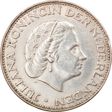 Coin, Netherlands, Juliana, 2-1/2 Gulden, 1963, EF(40-45), Silver, KM:185