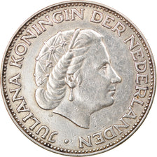 Coin, Netherlands, Juliana, 2-1/2 Gulden, 1963, EF(40-45), Silver, KM:185