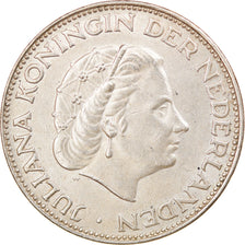 Coin, Netherlands, Juliana, 2-1/2 Gulden, 1966, EF(40-45), Silver, KM:185