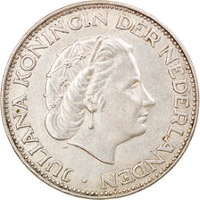 Coin, Netherlands, Juliana, 2-1/2 Gulden, 1966, EF(40-45), Silver, KM:185