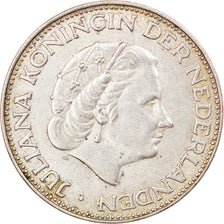 Coin, Netherlands, Juliana, 2-1/2 Gulden, 1966, EF(40-45), Silver, KM:185