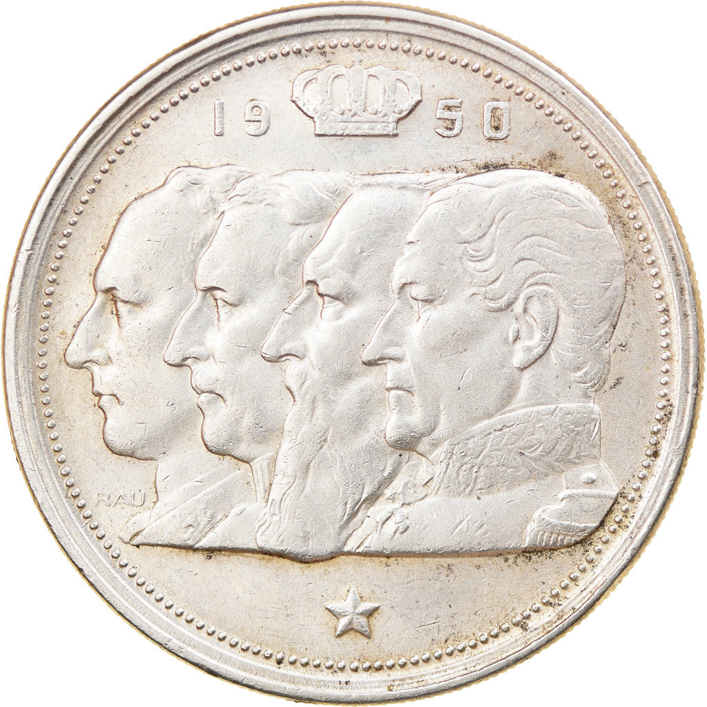 Coin, Belgium, 100 Francs, 100 Frank, 1950, EF(40-45), Silver, KM:138.1