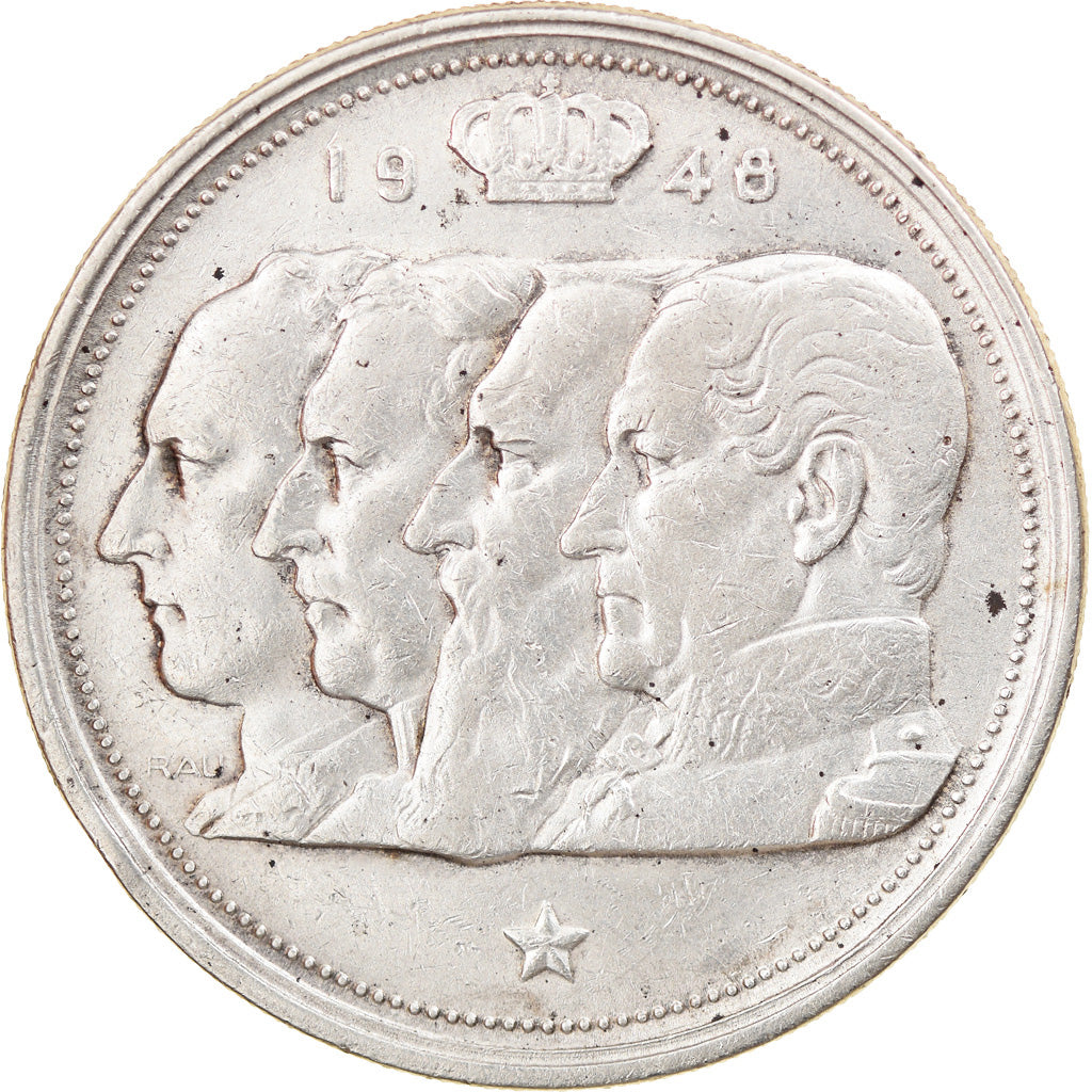 Coin, Belgium, 100 Francs, 100 Frank, 1948, EF(40-45), Silver, KM:138.1