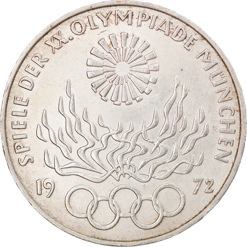 Coin, GERMANY - FEDERAL REPUBLIC, 10 Mark, 1972, Munich, AU(55-58), Silver