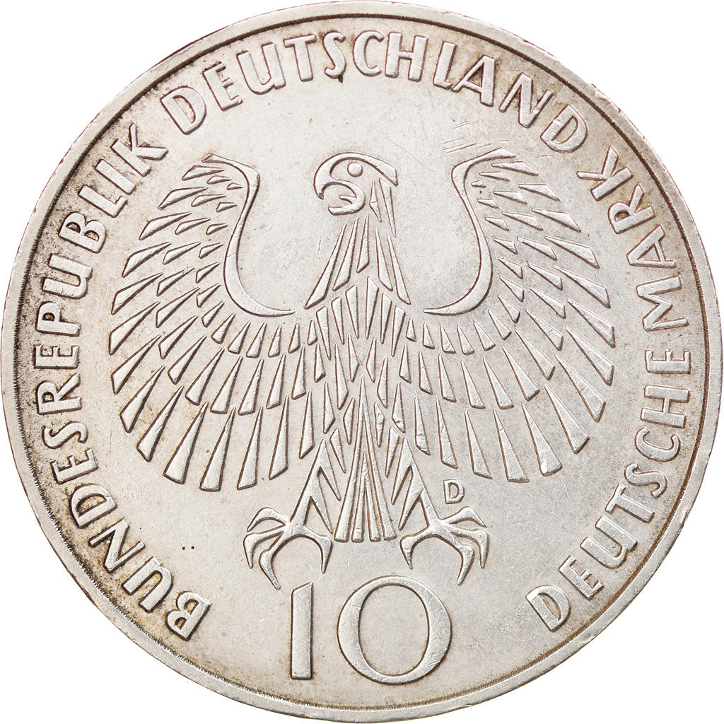 Coin, GERMANY - FEDERAL REPUBLIC, 10 Mark, 1972, Munich, AU(55-58), Silver