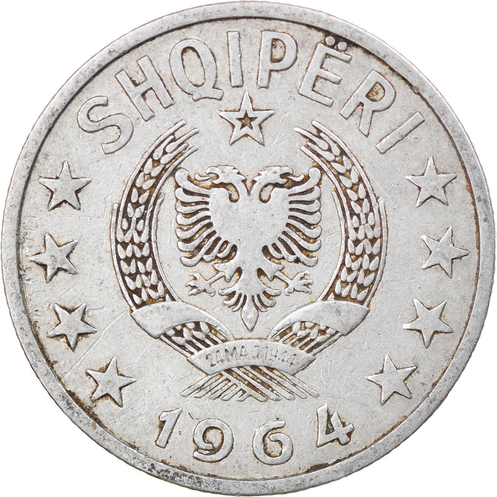 Coin, Albania, 50 Qindarka, 1964, VF(30-35), Aluminum, KM:42