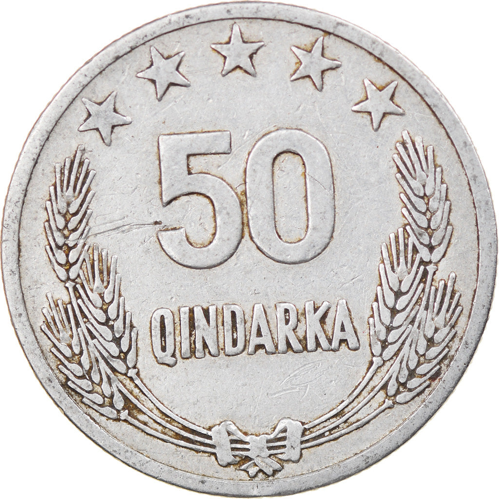 Coin, Albania, 50 Qindarka, 1964, VF(30-35), Aluminum, KM:42
