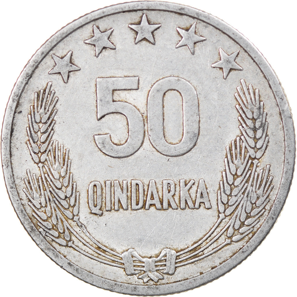 Coin, Albania, 50 Qindarka, 1964, EF(40-45), Aluminum, KM:42