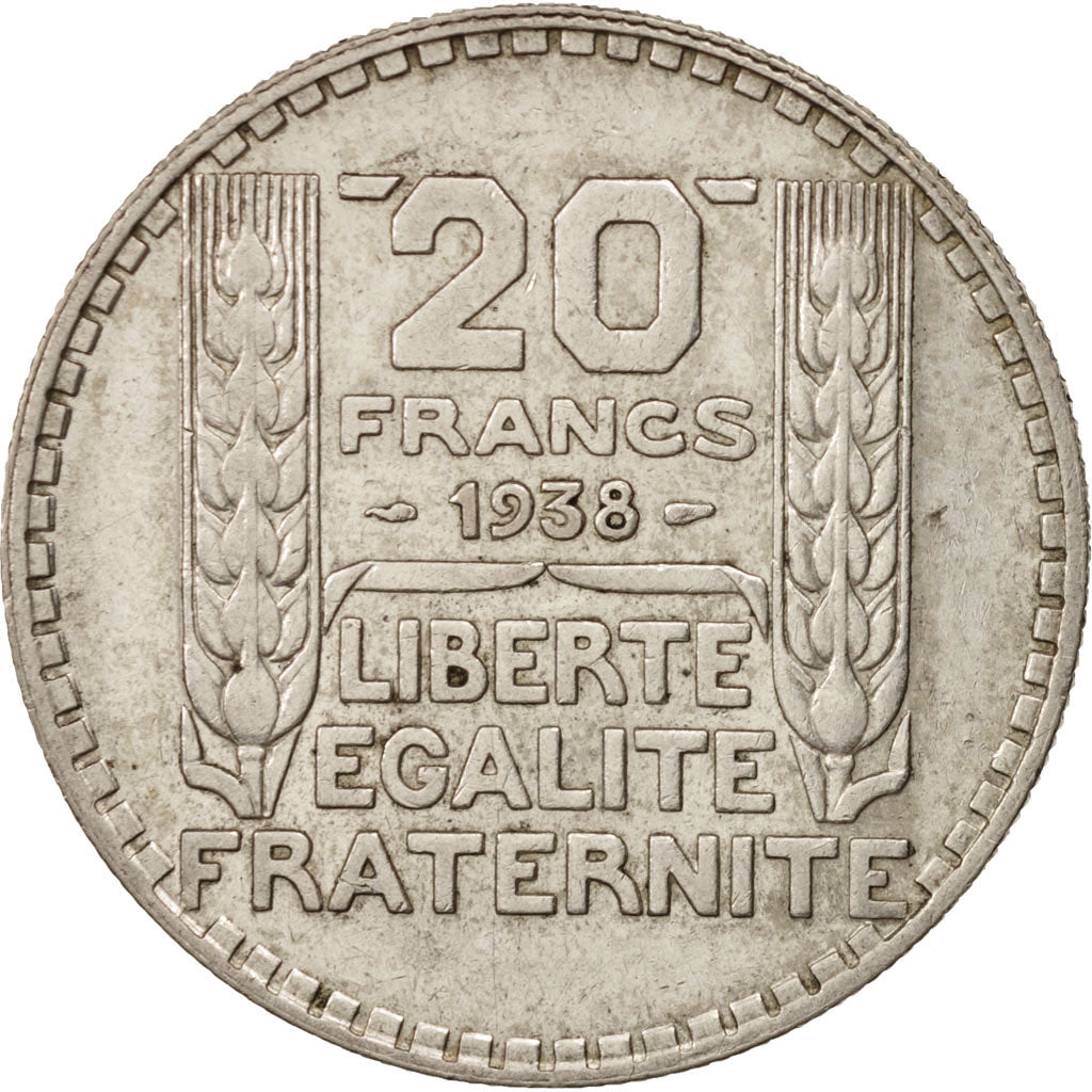 France, Turin, 20 Francs, 1938, Paris, TTB+, Argent, KM:879, Gadoury:852