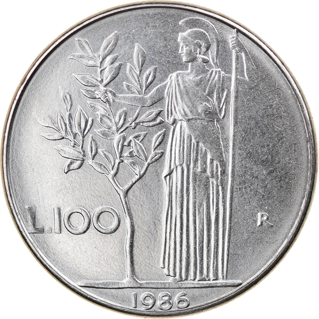 Münze, Italien, 100 Lire, 1986, Rome, SS+, Stainless Steel, KM:96.1