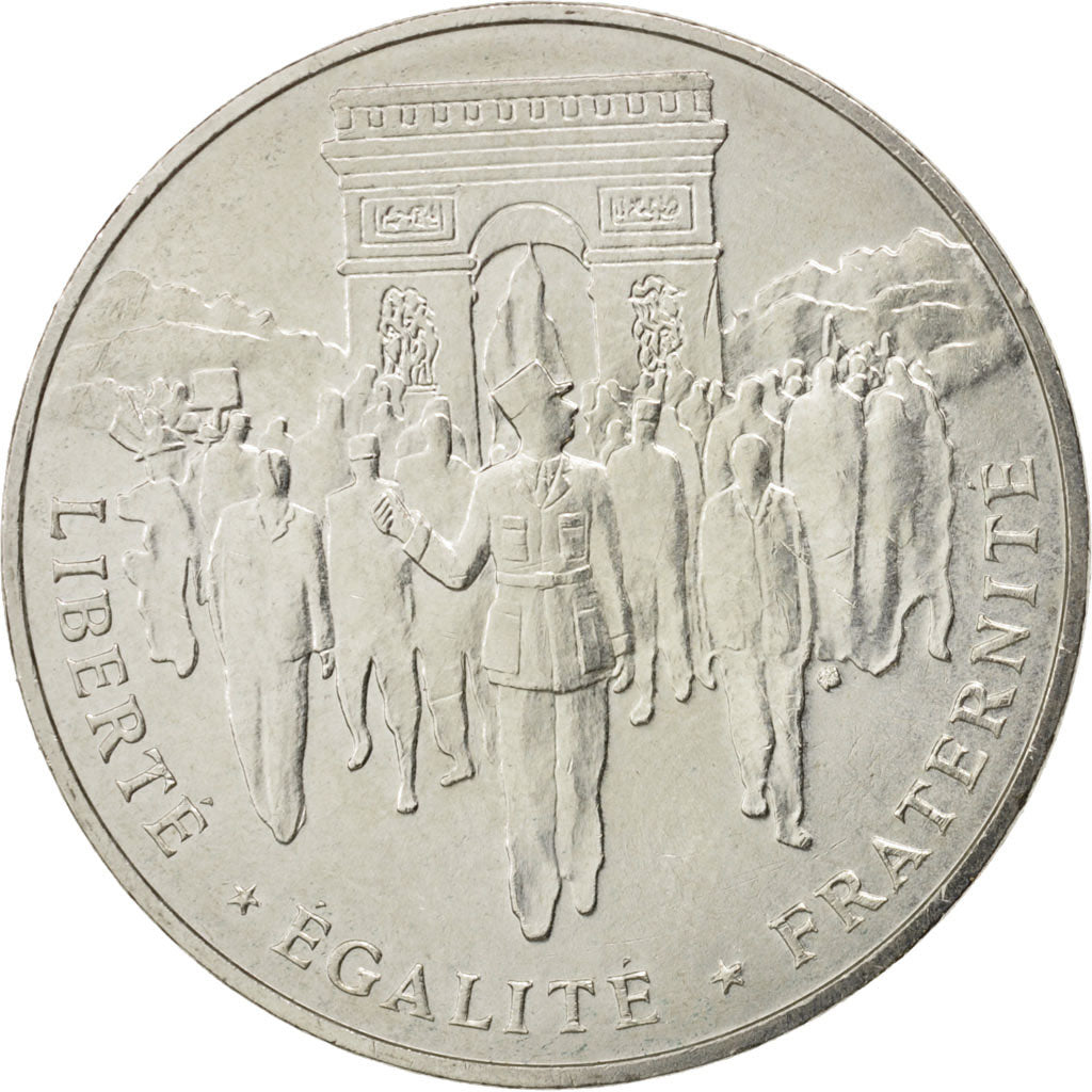 France, Libération de Paris, 100 Francs, 1994, AU(50-53), Silver, KM:1045.1