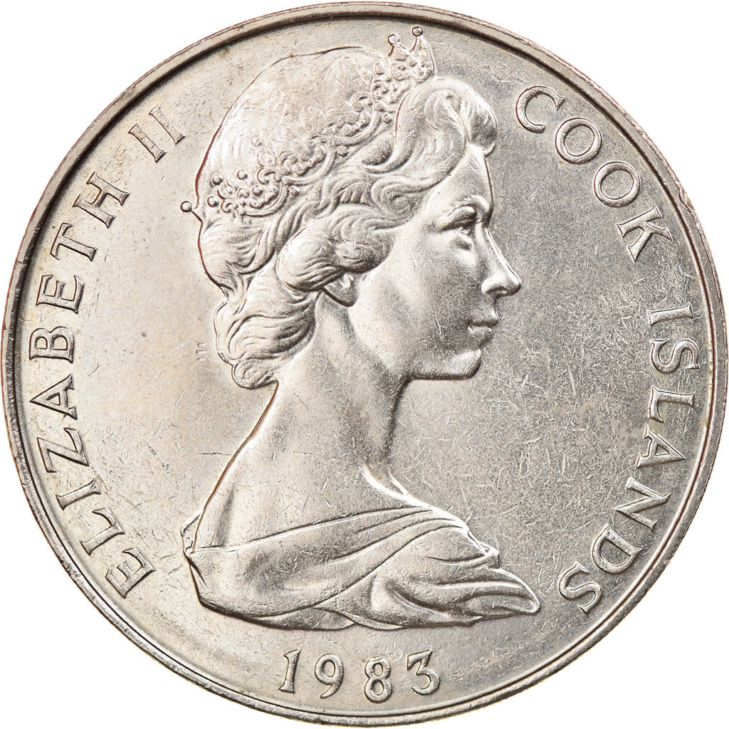 Coin, Cook Islands, Elizabeth II, Dollar, 1983, Franklin Mint, EF(40-45)
