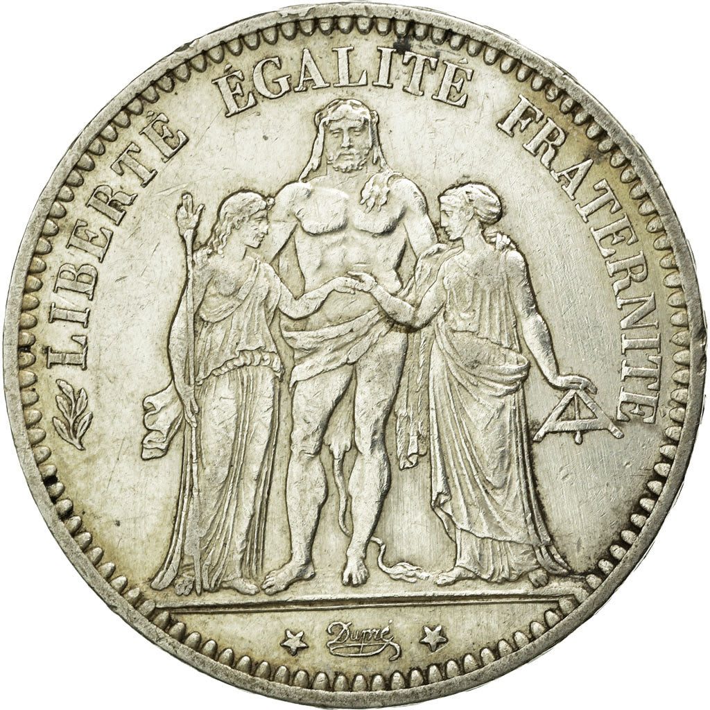 Coin, France, Hercule, 5 Francs, 1873, Bordeaux, AU(50-53), Silver, KM:820.2