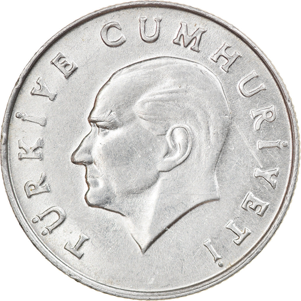 Moneta, Turcja, 10 Lira, 1985, AU(50-53), Aluminium, KM:964