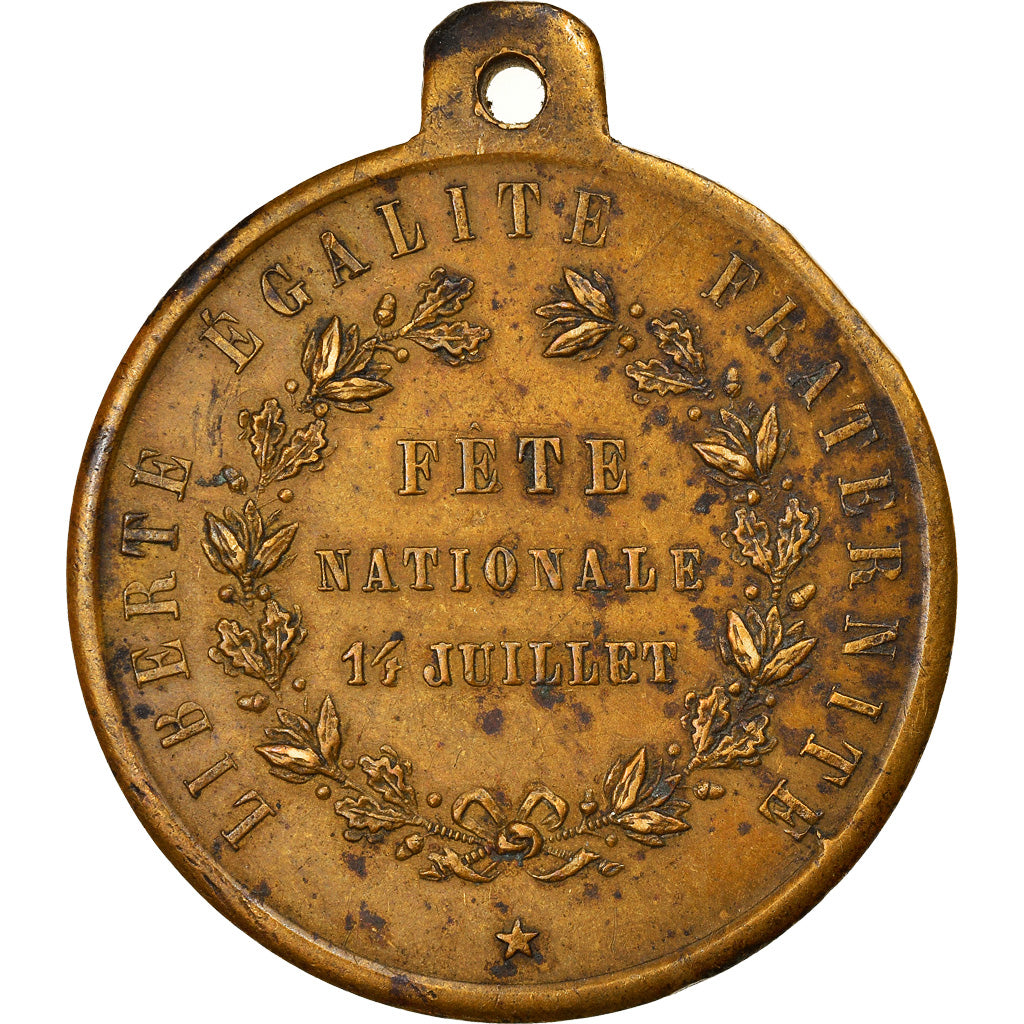 Frankreich, Medaille, Souvenir de la Fête Nationale du 14 Juillet, S+, Kupfer