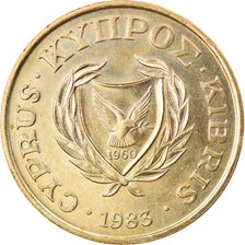 Coin, Cyprus, 20 Cents, 1983, AU(50-53), Nickel-brass, KM:57.1