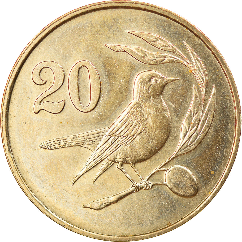 Coin, Cyprus, 20 Cents, 1983, AU(50-53), Nickel-brass, KM:57.1