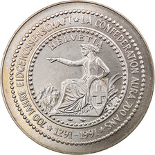 Switzerland, Medal, 700 Ans de la Confédération, Politics, Society, War, 1991