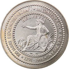 Suiza, medalla, 700 Ans de la Confédération, Politics, Society, War, 1991