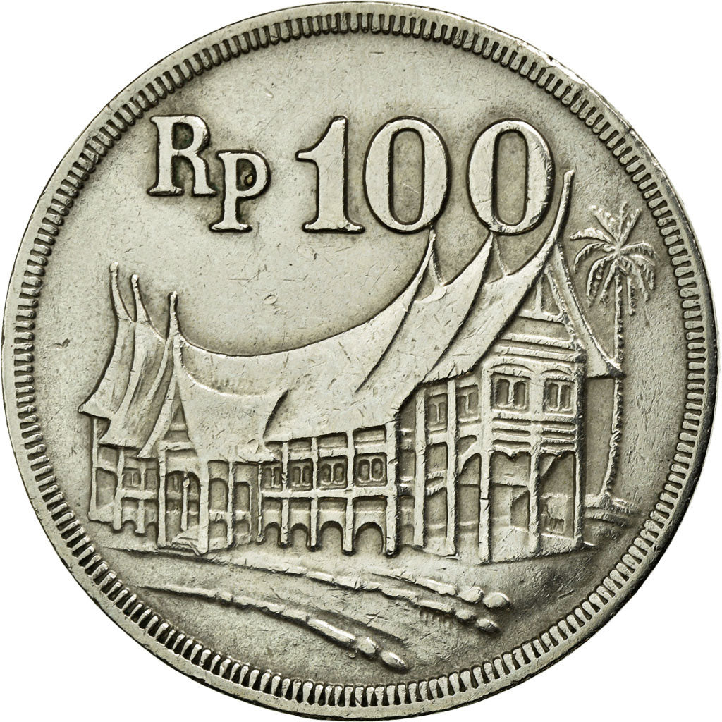 Coin, Indonesia, 100 Rupiah, 1973, AU(50-53), Copper-nickel, KM:36