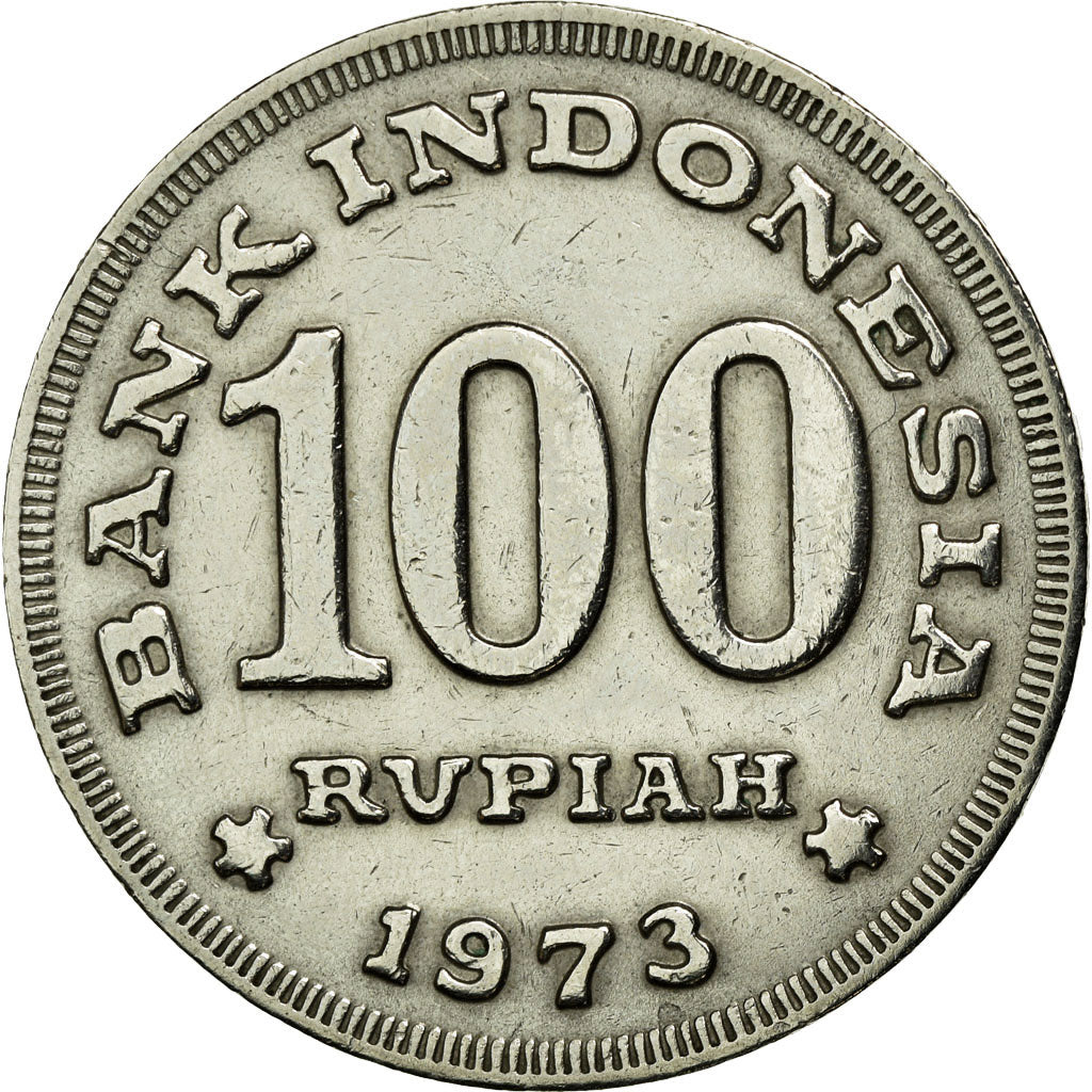 Coin, Indonesia, 100 Rupiah, 1973, AU(50-53), Copper-nickel, KM:36