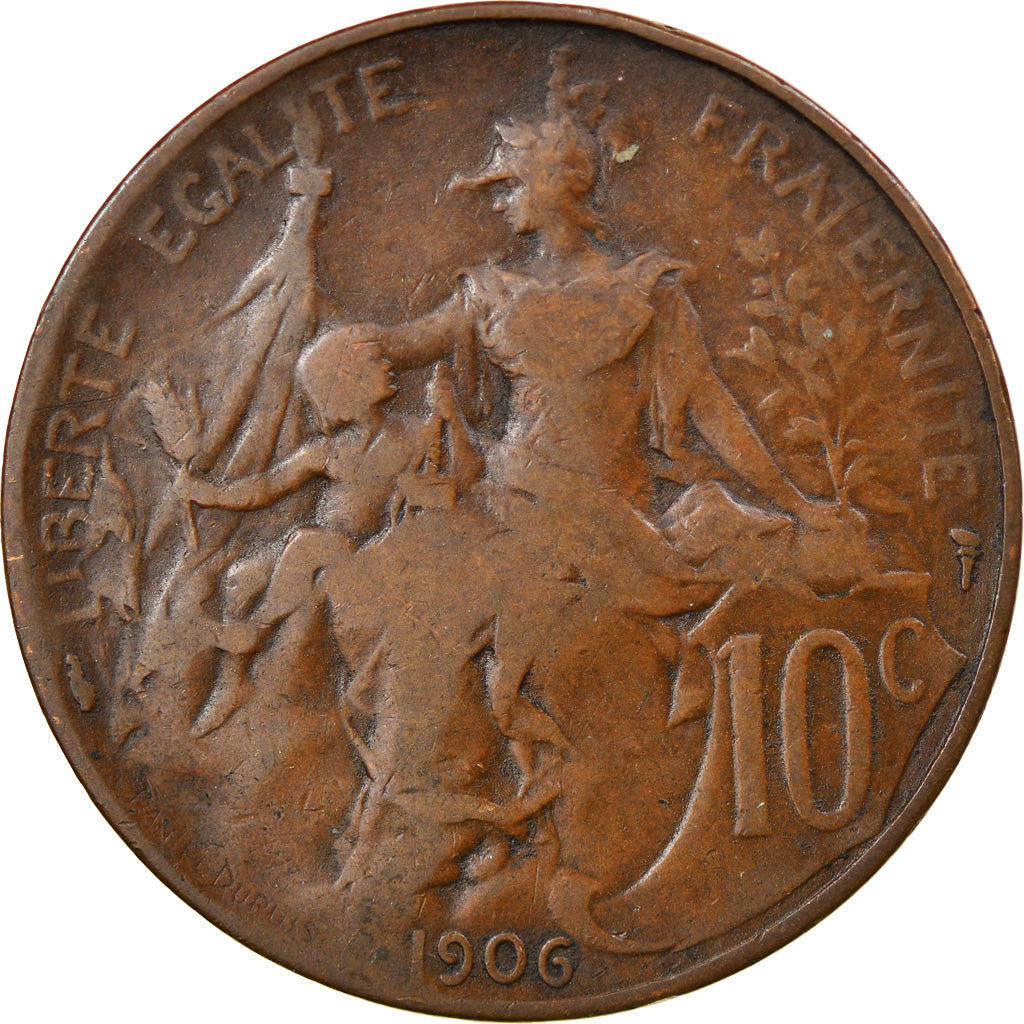 Coin, France, Dupuis, 10 Centimes, 1906, Paris, VF(30-35), Bronze, KM:843