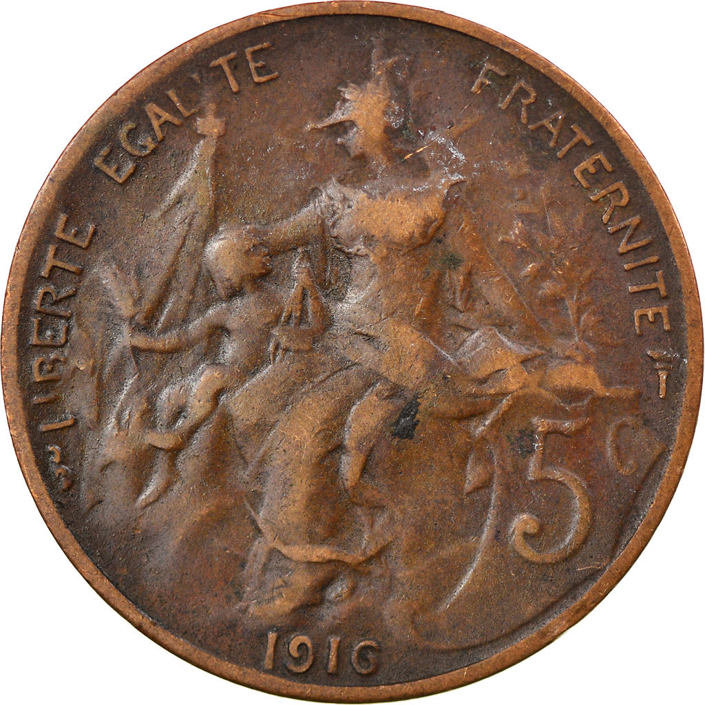 Coin, France, Dupuis, 5 Centimes, 1916, Paris, VF(30-35), Bronze, KM:842