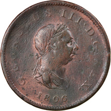 Coin, Great Britain, George III, 1/2 Penny, 1806, London, VF(30-35), Copper