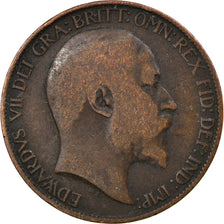 Monnaie, Grande-Bretagne, Edward VII, 1/2 Penny, 1902, TB, Bronze, KM:793.1