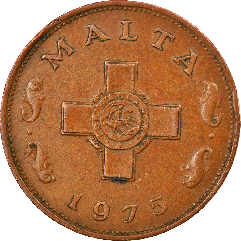 Munten, Malta, Cent, 1975, British Royal Mint, ZF, Bronze, KM:8