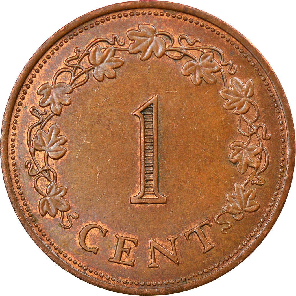 Coin, Malta, Cent, 1975, British Royal Mint, EF(40-45), Bronze, KM:8