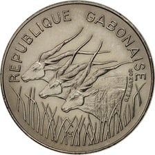 Gabon, 100 Francs, 1982, Paris, AU(55-58), Nickel, KM:13