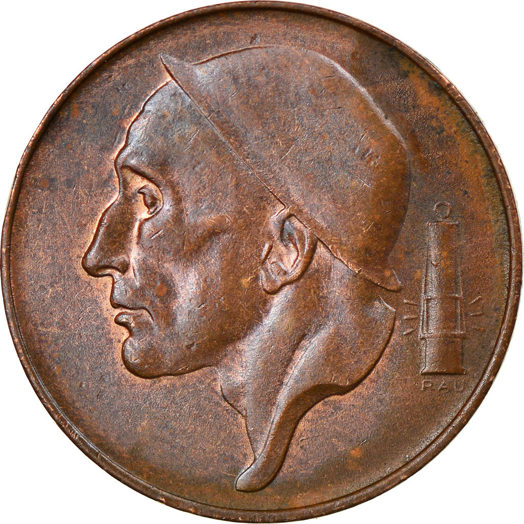 Coin, Belgium, 50 Centimes, 1955, Paris, AU(50-53), Bronze, KM:144