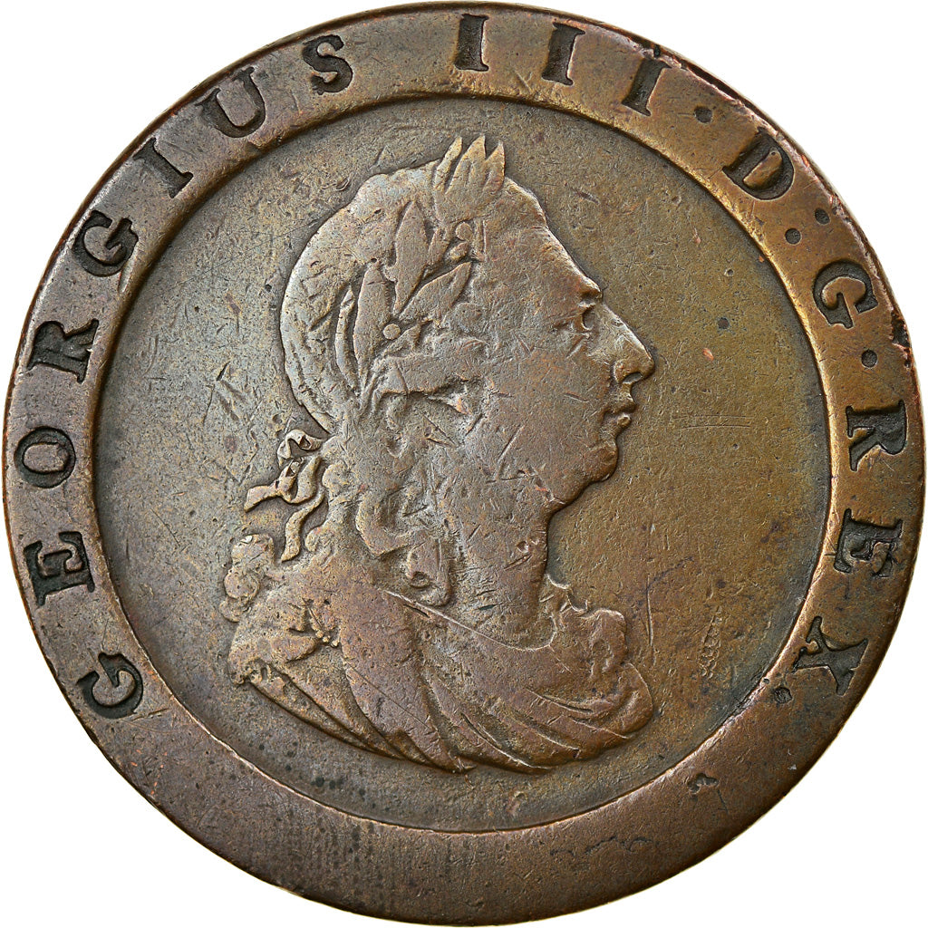 Coin, Great Britain, George III, Penny, 1797, VF(30-35), Copper, KM:618