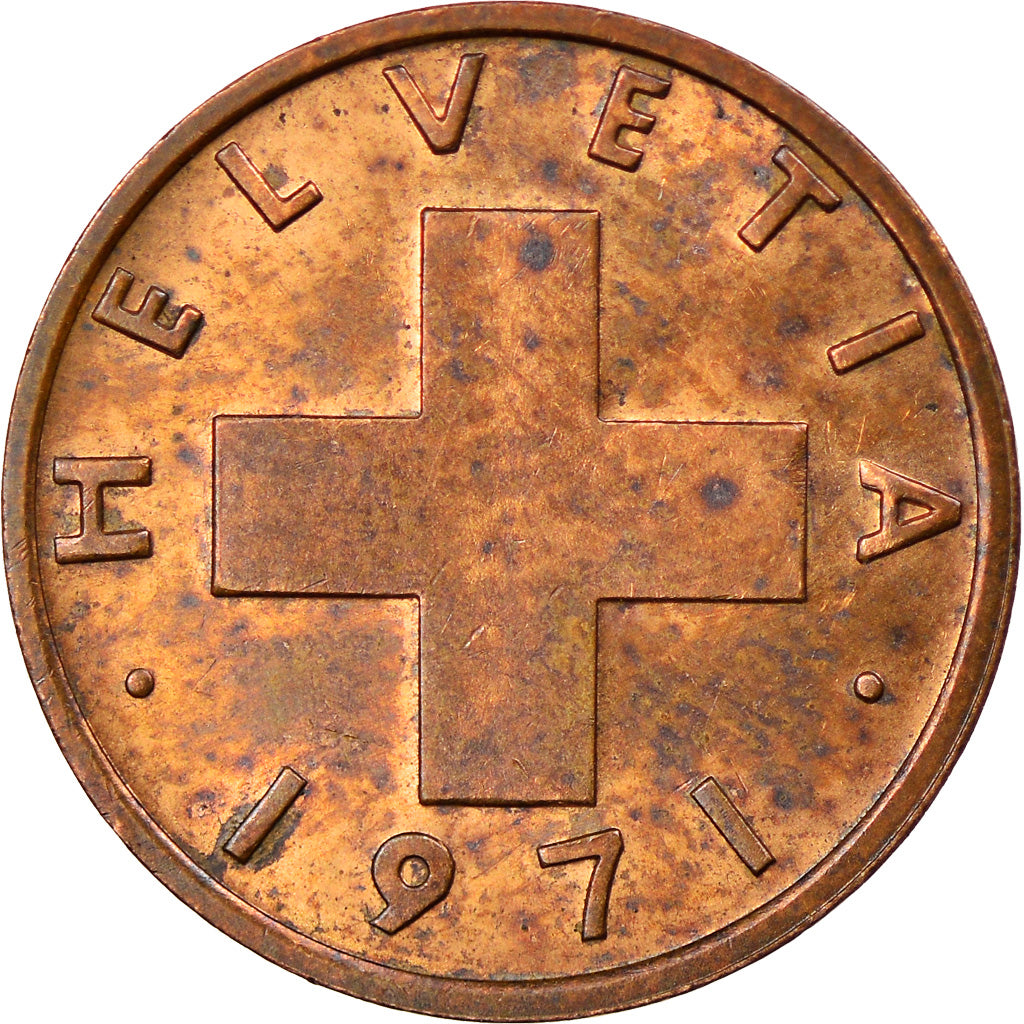 Monnaie, Suisse, Rappen, 1971, Bern, TB+, Bronze, KM:46