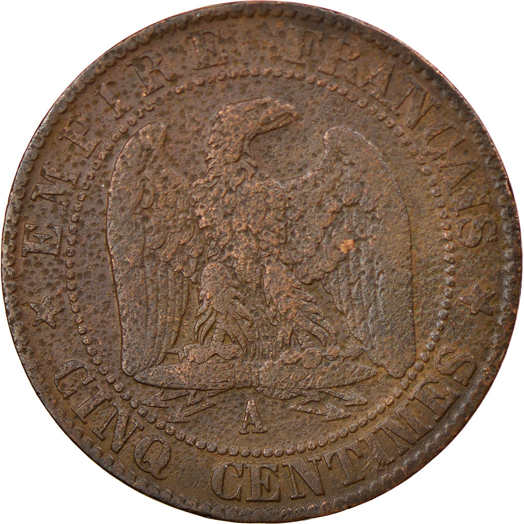 Münze, Frankreich, 5 Centimes, 1855, Paris, S, Bronze, Gadoury:152