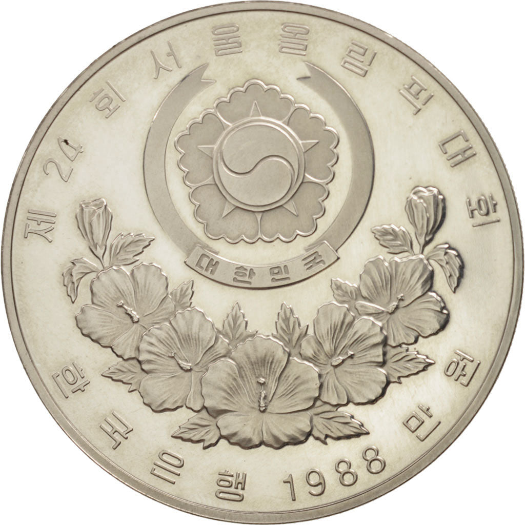 KOREA-SOUTH, 10000 Won, 1988, MS(60-62), Silver, KM:75