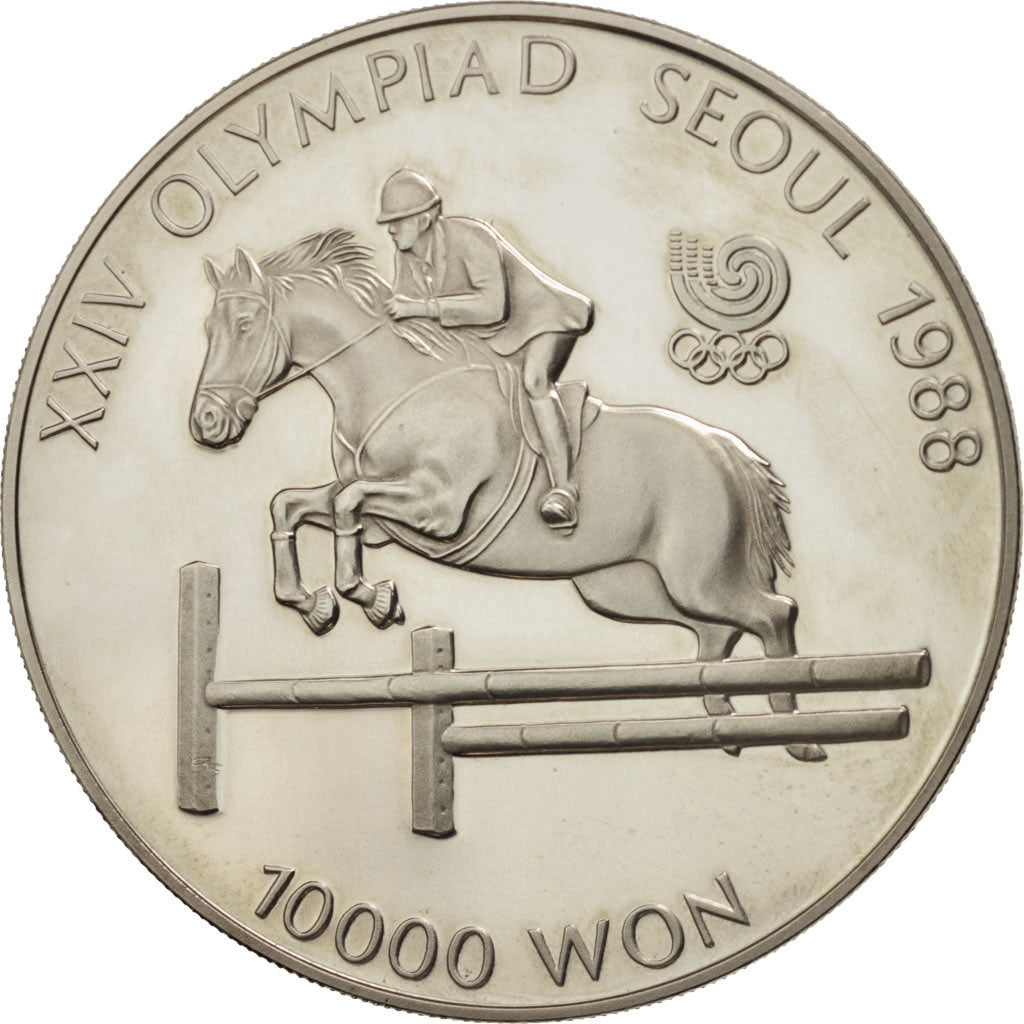 KOREA-SOUTH, 10000 Won, 1988, MS(60-62), Silver, KM:75