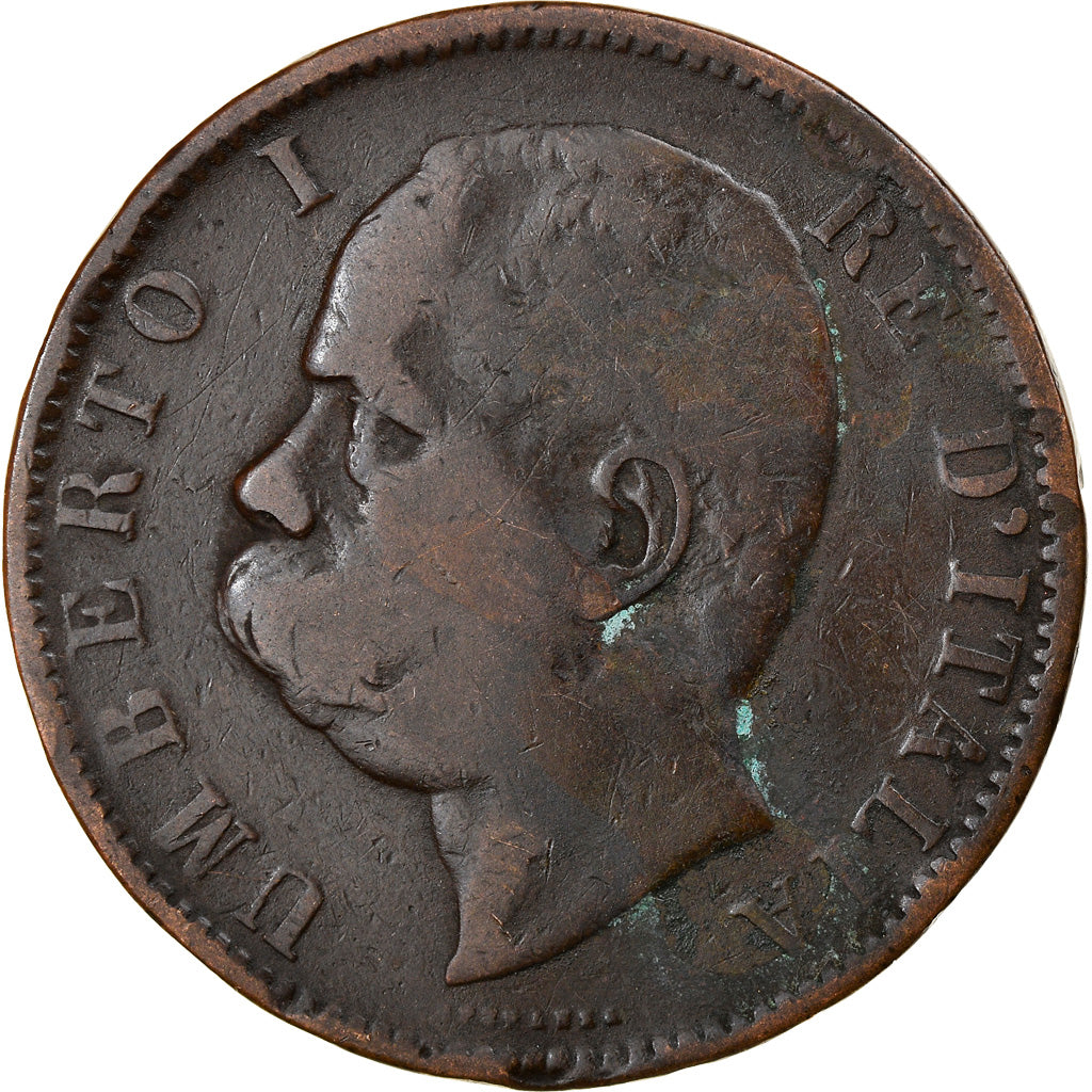 Coin, Italy, Umberto I, 10 Centesimi, 1894, Birmingham, VF(30-35), Copper