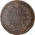 Coin, Italy, Vittorio Emanuele II, 10 Centesimi, 1862, Milan, F(12-15), Copper