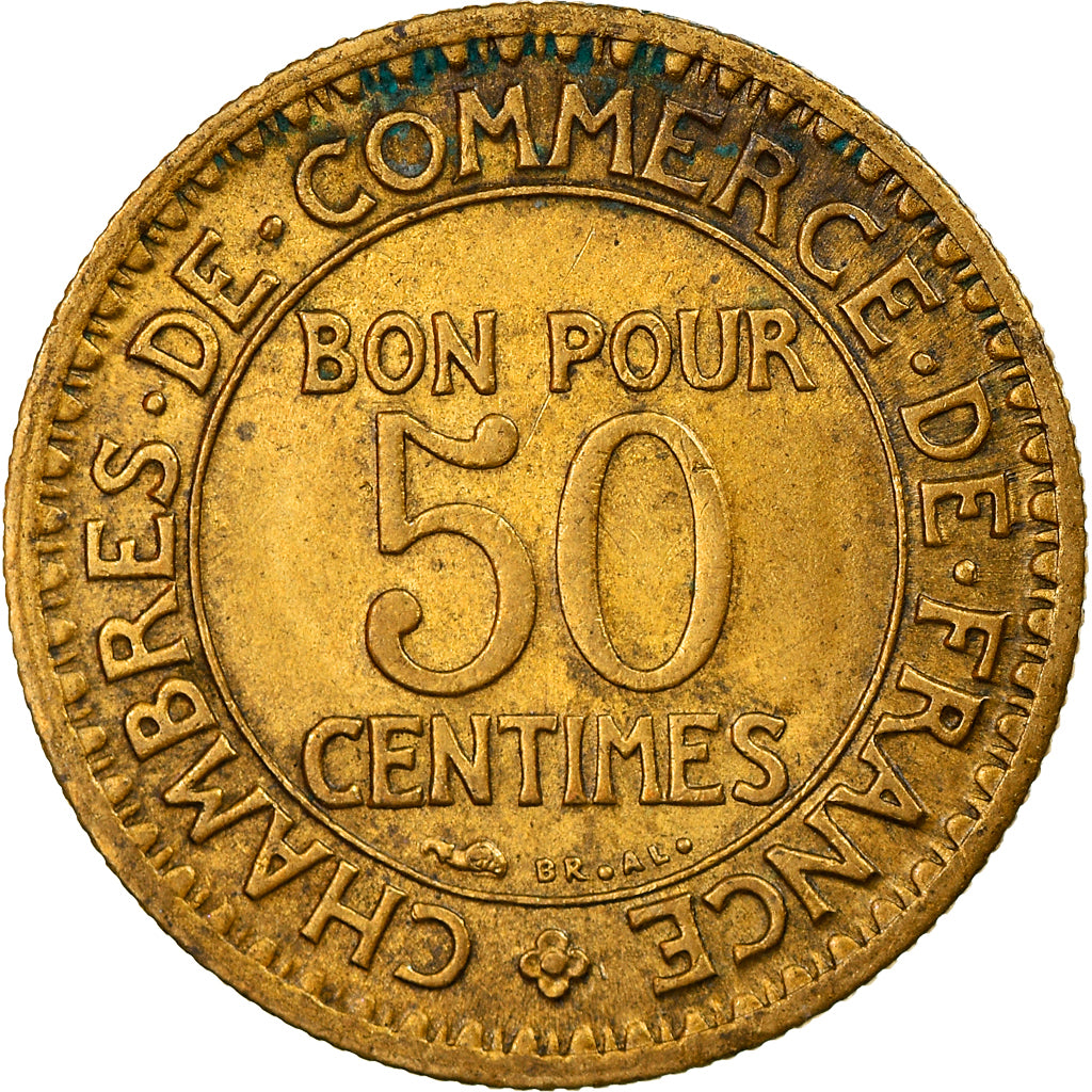Moneta, Francja, Chambre de commerce, 50 Centimes, 1922, Paris, EF(40-45)