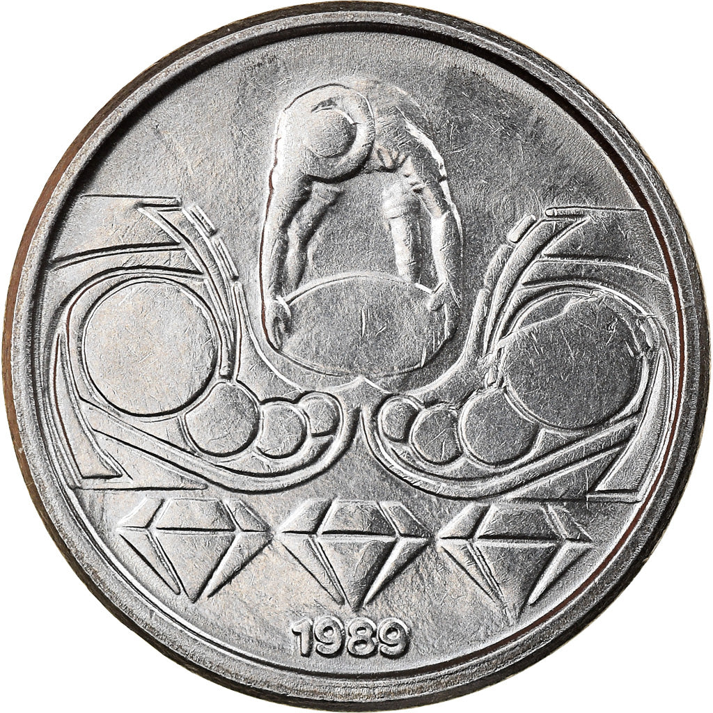 Munten, Brazilië, 10 Centavos, 1989, ZF+, Stainless Steel, KM:613