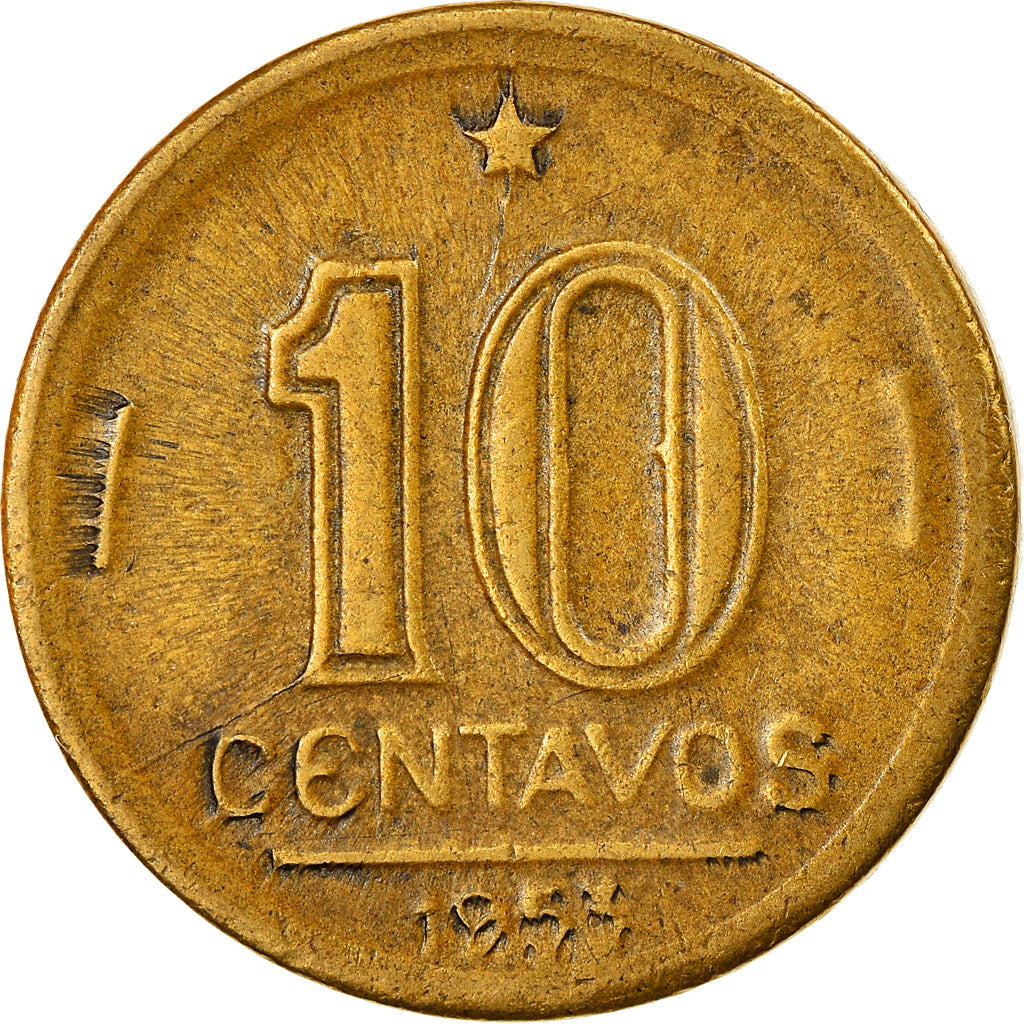 Coin, Brazil, 10 Centavos, 1953, EF(40-45), Aluminum-Bronze, KM:561