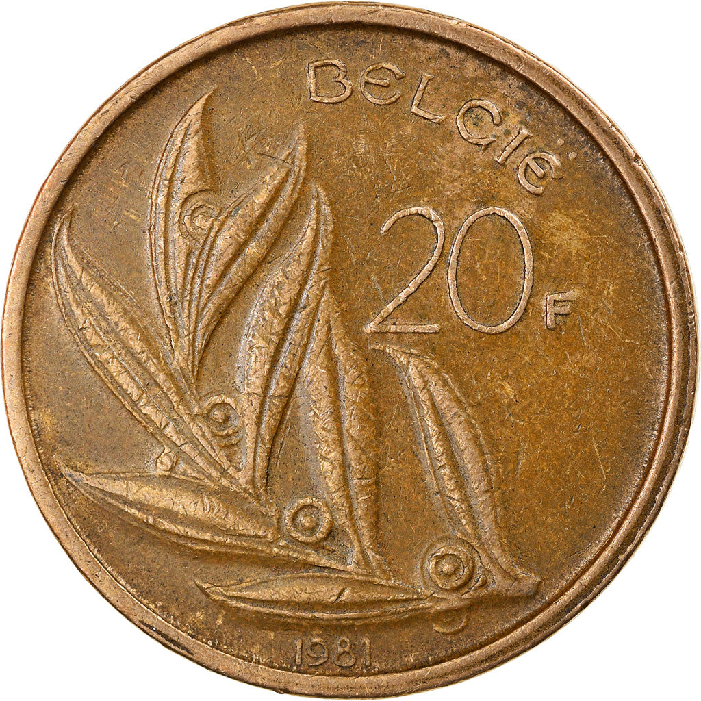 Münze, Belgien, 20 Francs, 20 Frank, 1981, Brussels, S+, Nickel-Bronze, KM:160