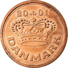 Münze, Dänemark, Margrethe II, 50 Öre, 2001, Brondby, SS, Bronze, KM:866.2